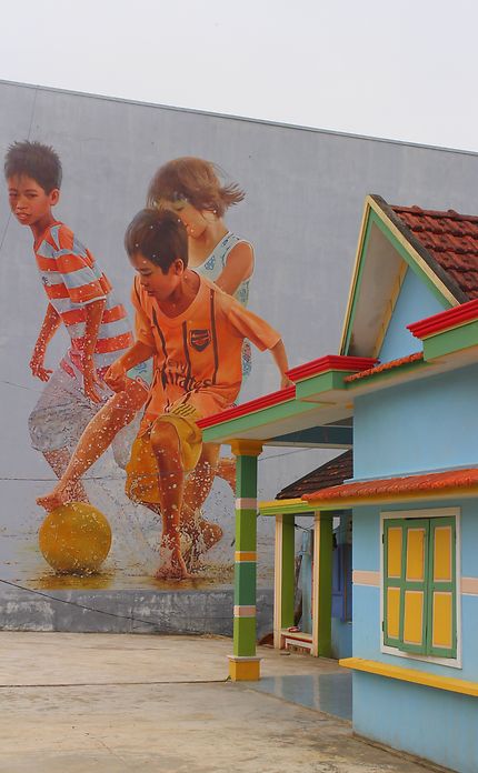 Maison peinte à Tam Thanh