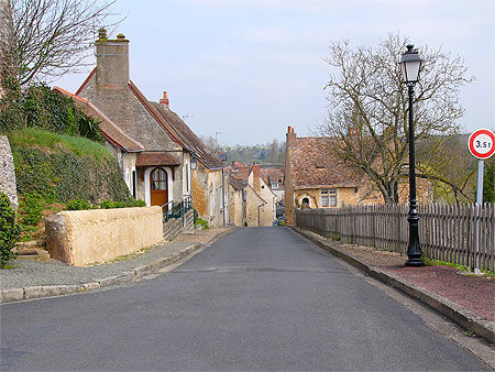Descente au centre du village