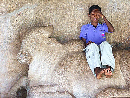 Taureau Nandi à Mahabalipuram