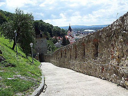 Château de Trencin : la rampe fortifiée