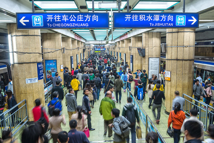 Le métro le plus bondé : Pékin