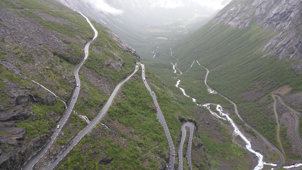 Vue sur la route des Trolls, Norvège