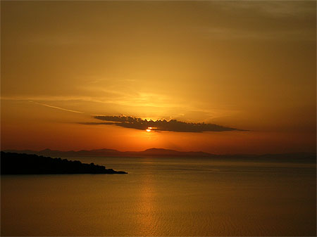 Coucher de soleil à Milina Coucher de soleil à Milina