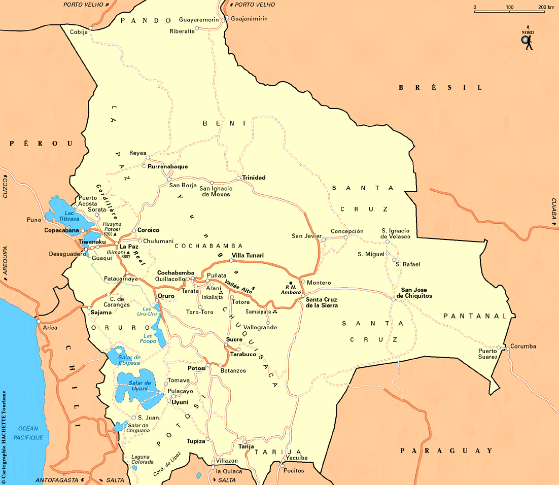 Carte Bolivie / Plan Bolivie