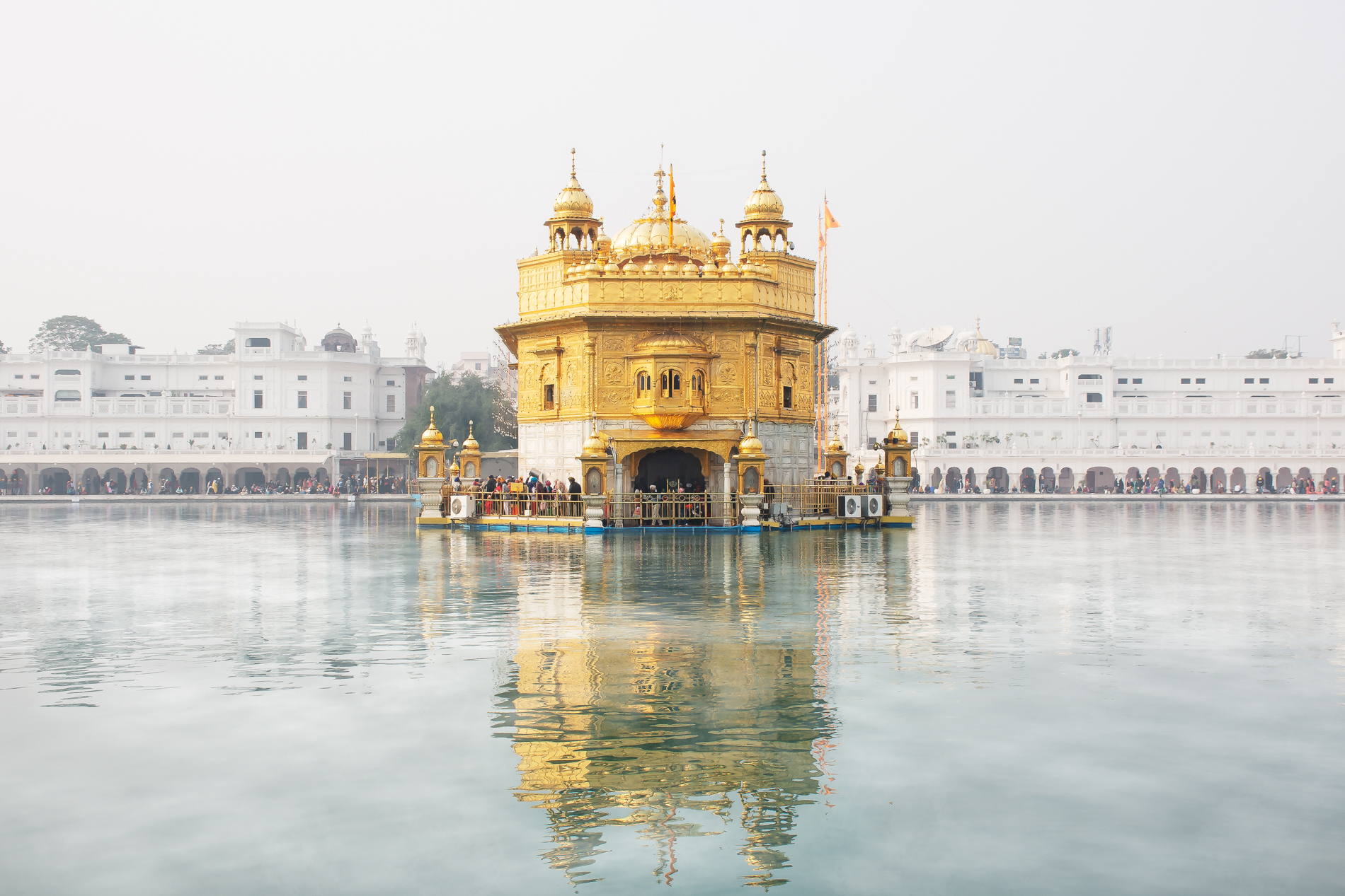 Der Sikh Tempel zu Amritsar Pandschab Punjab Indien Baudenkmal Holzstich A 2914