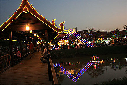 Siem Reap de nuit à la période de Noël