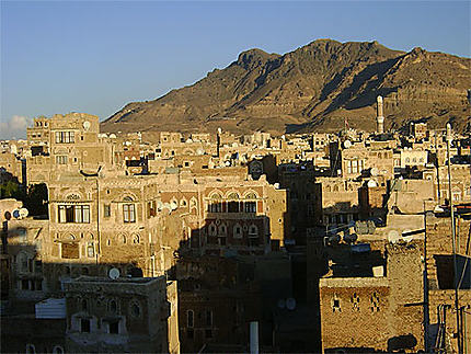 Coucher de soleil sur la vieille Sanaa