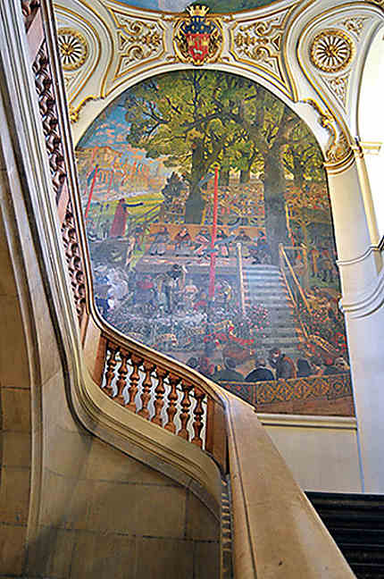 Escalier et fresque du Capitole