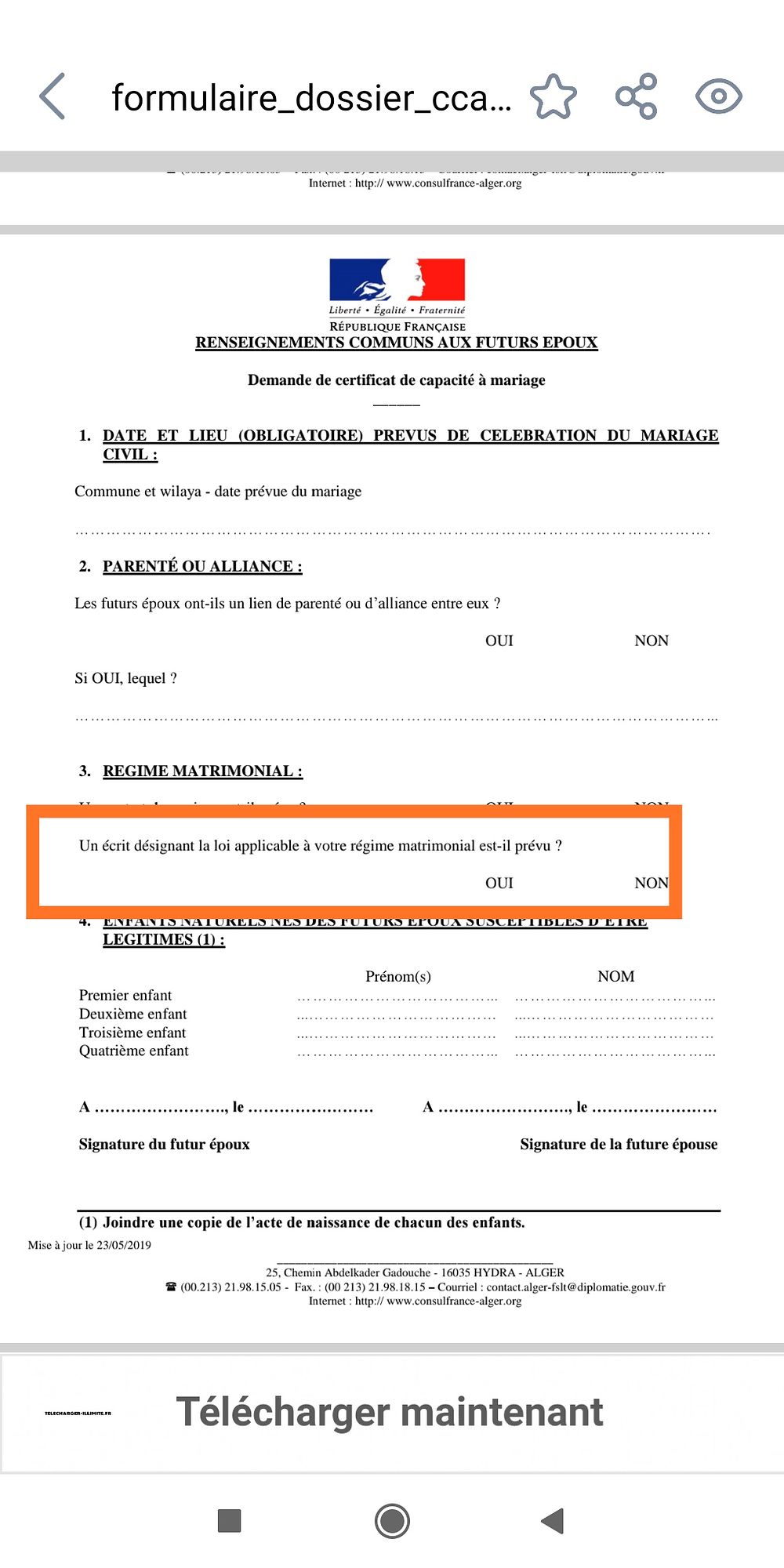 Re: Certificat de capacité à mariage (ccam) - formalités pour se marier en Algerie - chanez06