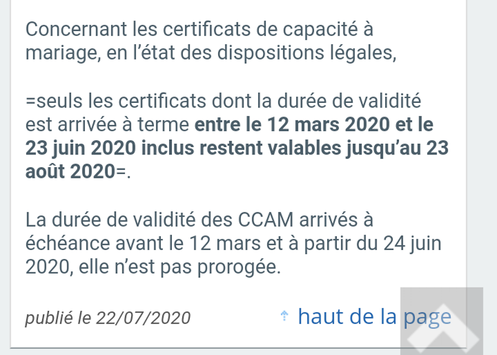 Re: Certificat de capacité à mariage (ccam) - formalités pour se marier en Algerie - Albayda