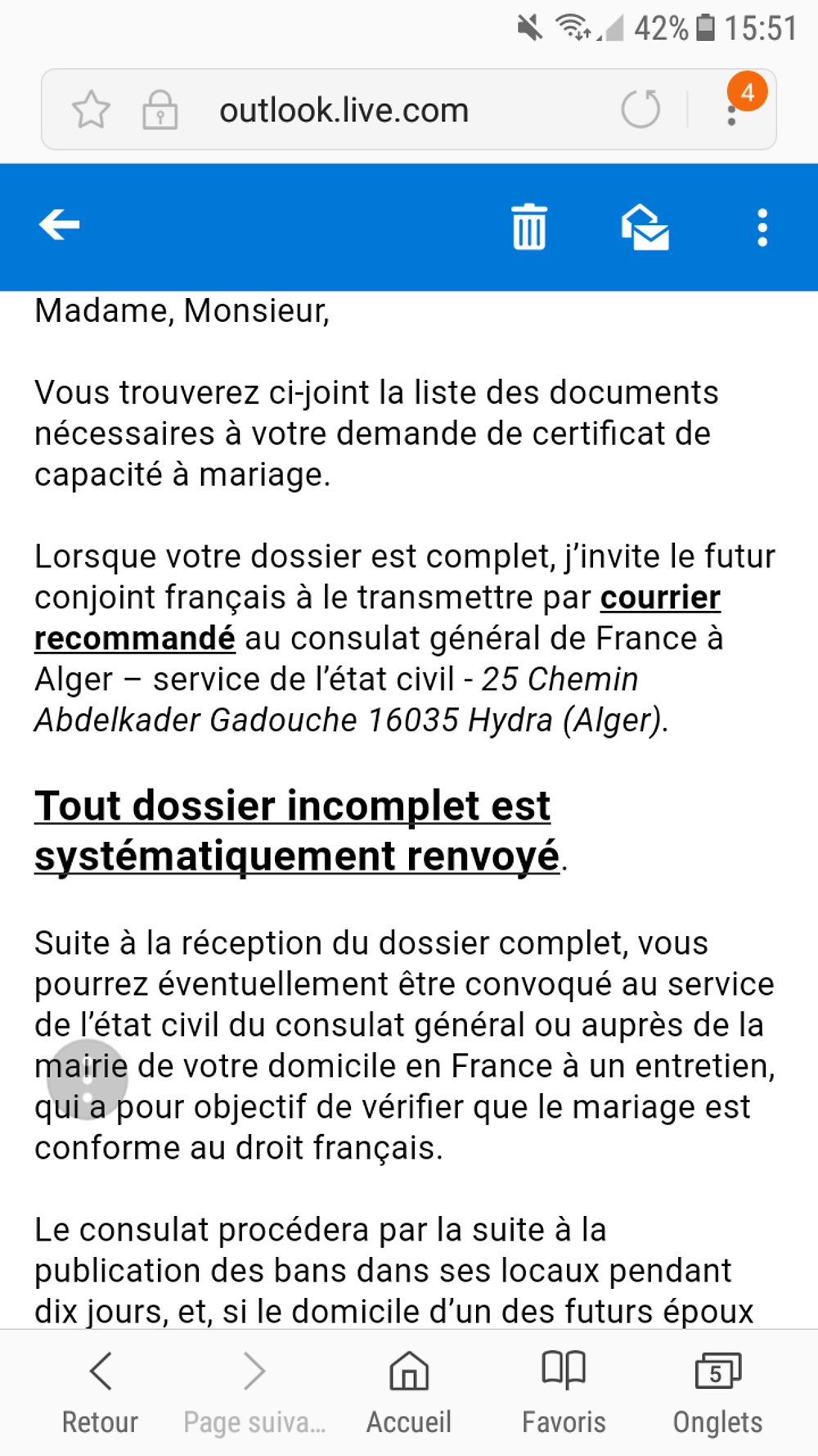 Re: Certificat de capacité à mariage (ccam) - formalités pour se marier en Algerie - Chouchou3907