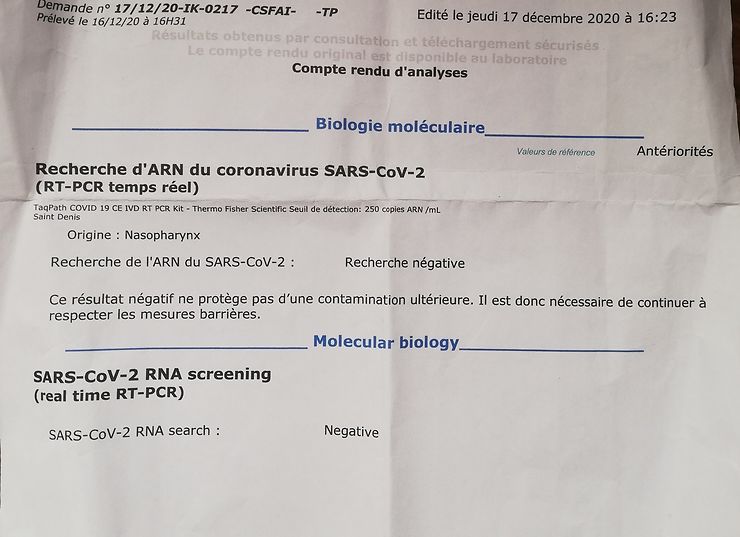 Test Pcr Traduits En Anglais Forum Canaries Routard Com