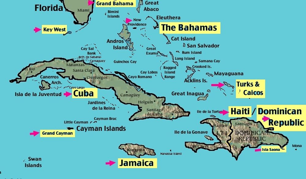 Dans les Caraïbes, d'îles en îles ... souvenirs. (troisième partie, de République Dominicaine à Key West ) - jem
