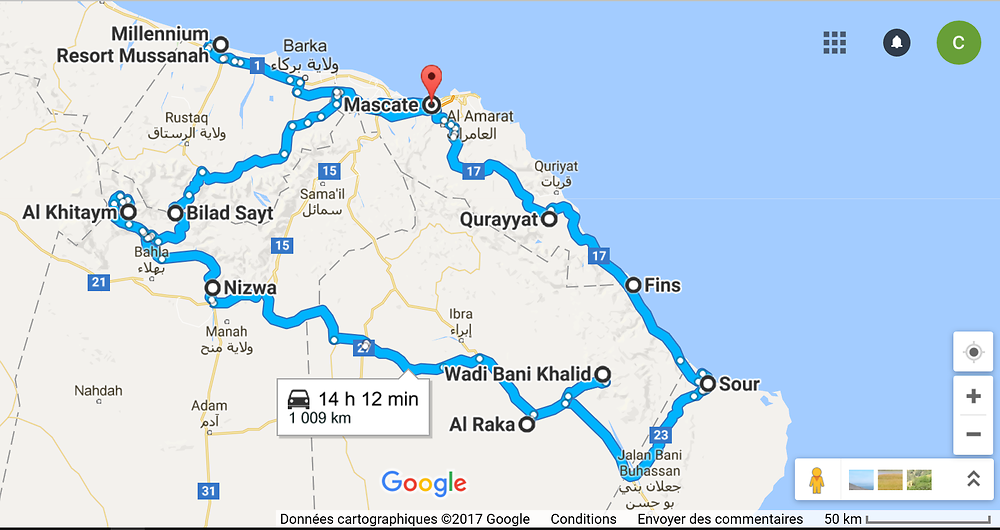 Demandes d'avis et de conseils sur circuit déjà établi en Oman (7 jours avec 4X4) - Caromick