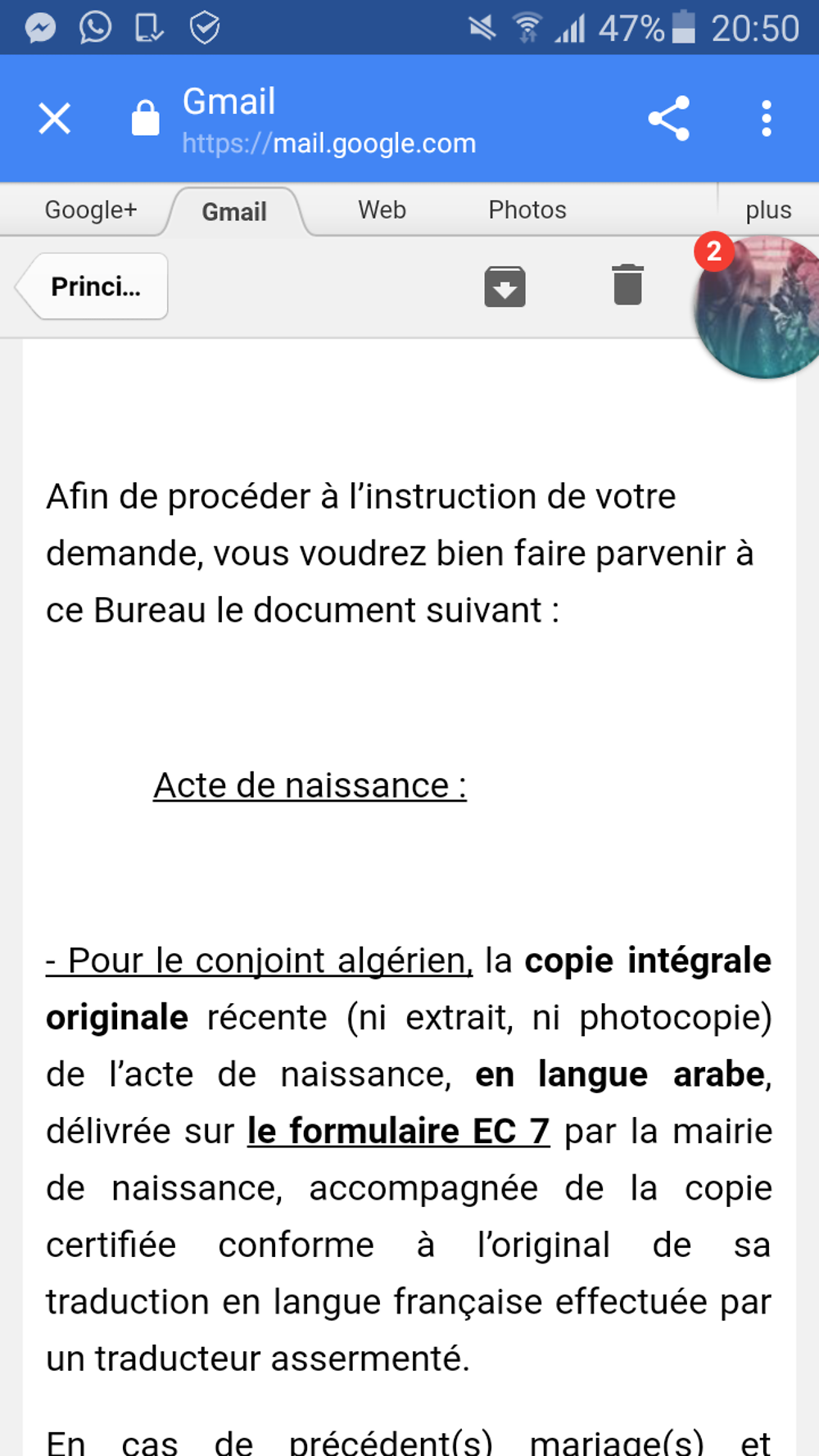 Re: Certificat de capacité à mariage (ccam) - formalités pour se marier en Algerie - Elle-Lui