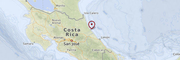 Carte Côte Caraïbes - Costa Rica