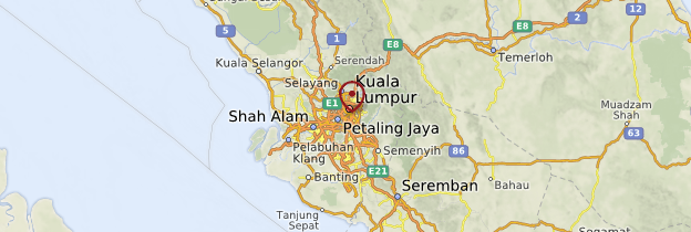 Carte Environs de Kuala Lumpur - Malaisie