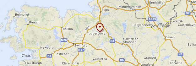 Carte Comtés de Mayo, Sligo, Roscommon et Leitrim - Irlande
