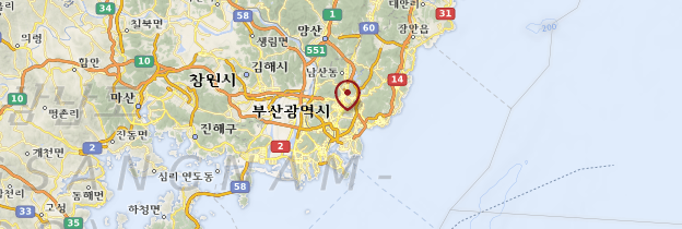 Carte Busan (Pusan) - Corée du Sud