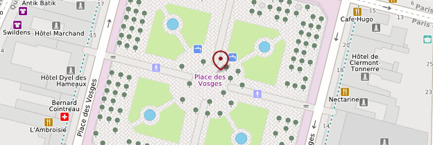 Carte Place des Vosges - Paris