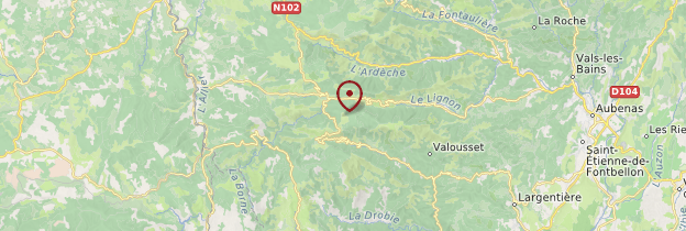 Carte Cévenne ardéchoise et haute vallée de l'Ardèche - Ardèche, Drôme