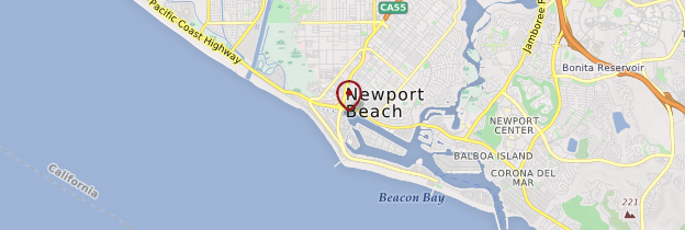 Carte Newport Beach - Californie