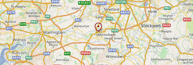Carte Altrincham - Angleterre