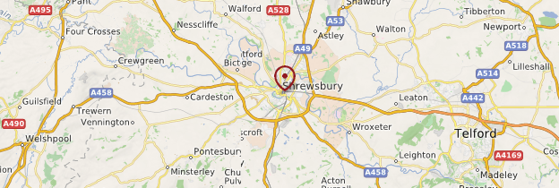 Carte Shrewsbury - Angleterre