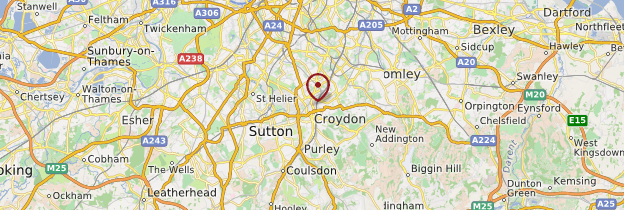 Carte Croydon - Angleterre