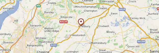 Carte Tetbury - Angleterre