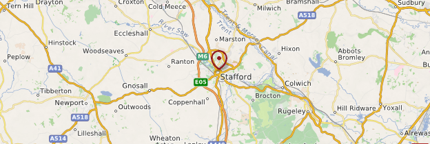 Carte Stafford - Angleterre