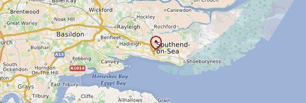 Carte Southend-on-Sea - Angleterre