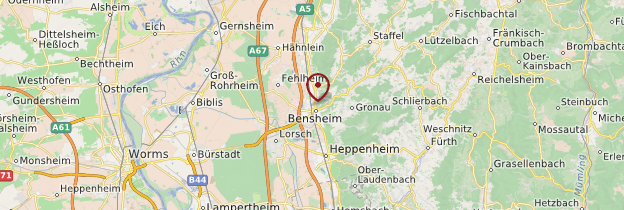 Carte Bensheim - Allemagne