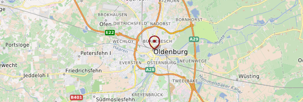 Carte Oldenburg - Allemagne
