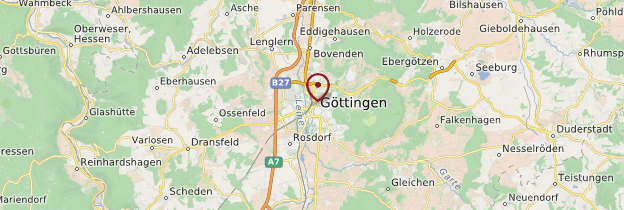 Carte Göttingen - Allemagne