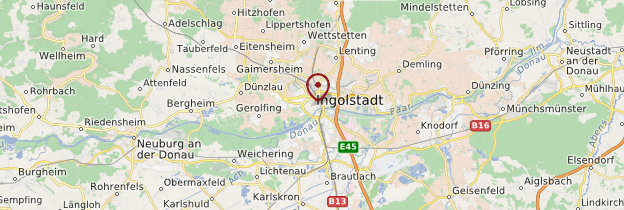 Carte Ingolstadt - Allemagne