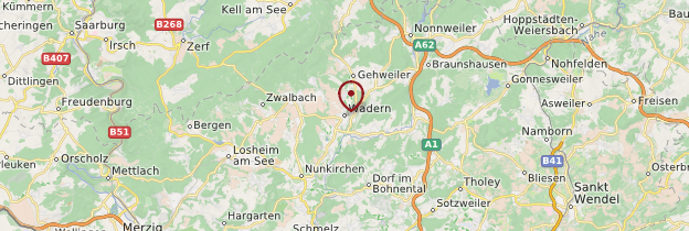 Carte Wadern - Allemagne