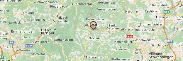 Carte Triberg im Schwarzwald - Allemagne