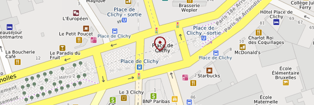 Carte Place de Clichy - Paris