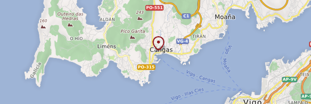 Carte Cangas de Morrazo - Espagne
