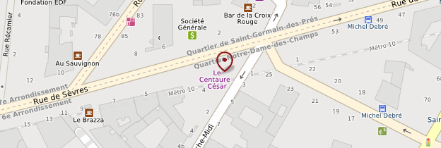 Carte Centaure de César - Paris