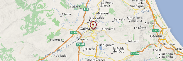Carte Xàtiva - Espagne