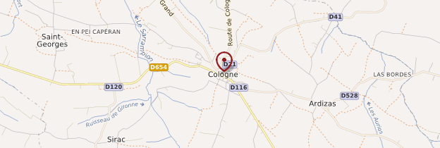 Carte Cologne - Midi toulousain - Occitanie