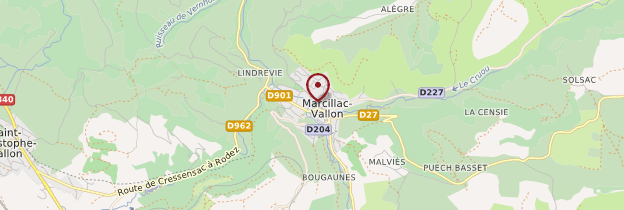 Carte Marcillac-Vallon - Midi toulousain - Occitanie