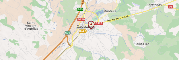Carte Caussade - Midi toulousain - Occitanie