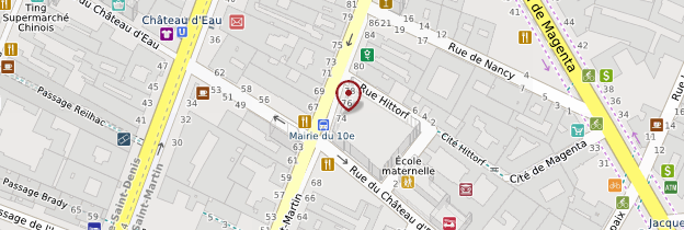 Carte Mairie du 10e arrondissement - Paris
