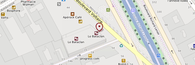 Carte Bataclan - Paris