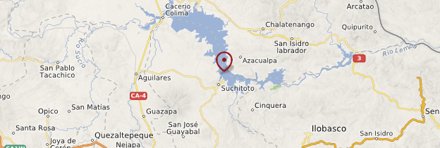 Carte Lago de Suchitlán - Salvador