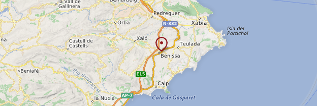 Carte Benissa - Espagne