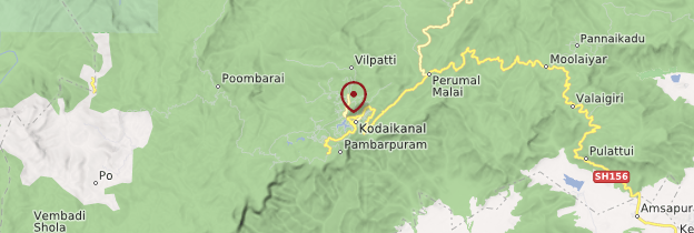 Carte Kodaikanal - Inde